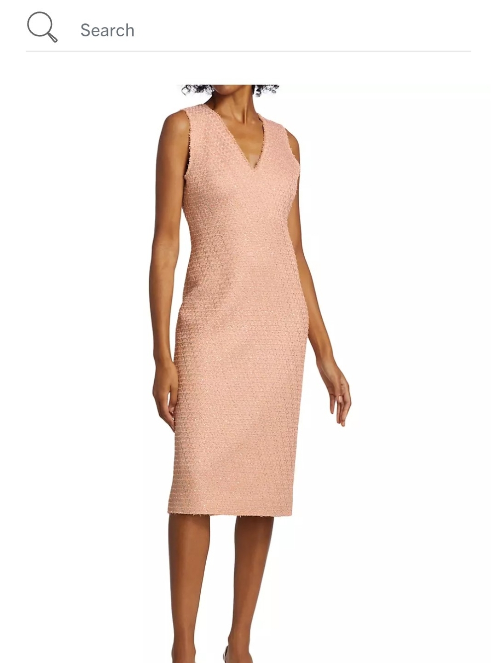 St. John Sequin-Embellished Tweed Jacket & Dress Set in Blush Pink Size 14 - Picture 11 of 14